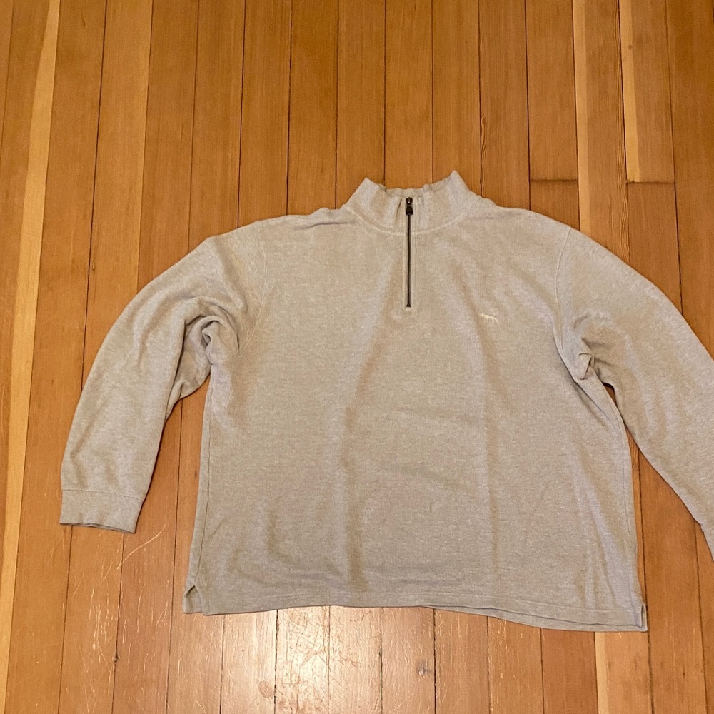 Rodd & Gunn pullover 1/4 zip sweater in tan. Size 2XL. 100% cotton.